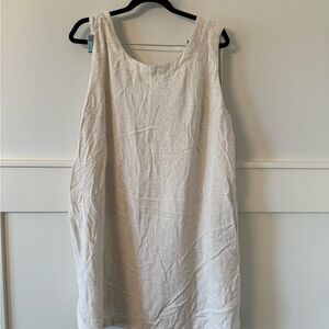 SHEIN Curve 4XL Linen scoop Back dress